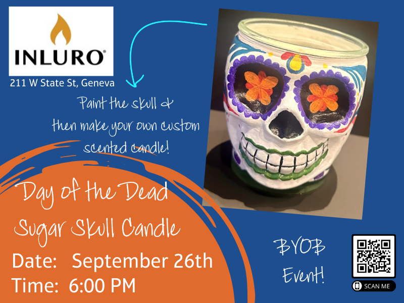 Day of the Dead Skull candle